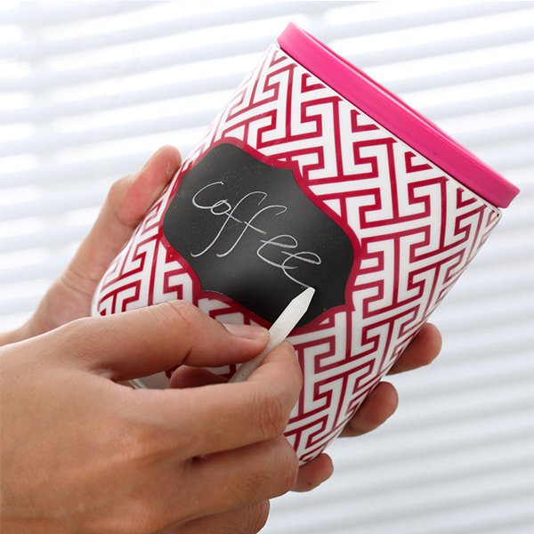 咖啡茶葉糖可書寫陶瓷分裝罐