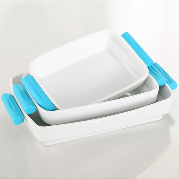 環保矽膠手柄陶瓷烤盤