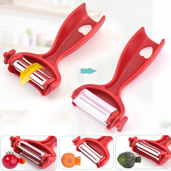 三合一不鏽鋼削皮器.刨絲器