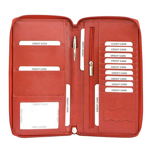 RFID鎖護照套-PU皮革手拿包