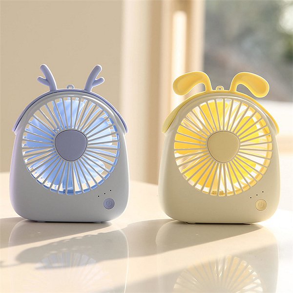 USB迷你風扇-可愛耳朵造型五葉扇-可印刷