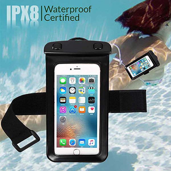 適用6.5寸通用防水手機袋附臂帶和掛繩