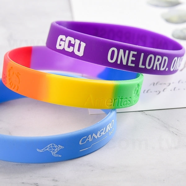 彩色矽膠腕帶-直徑18cm手環