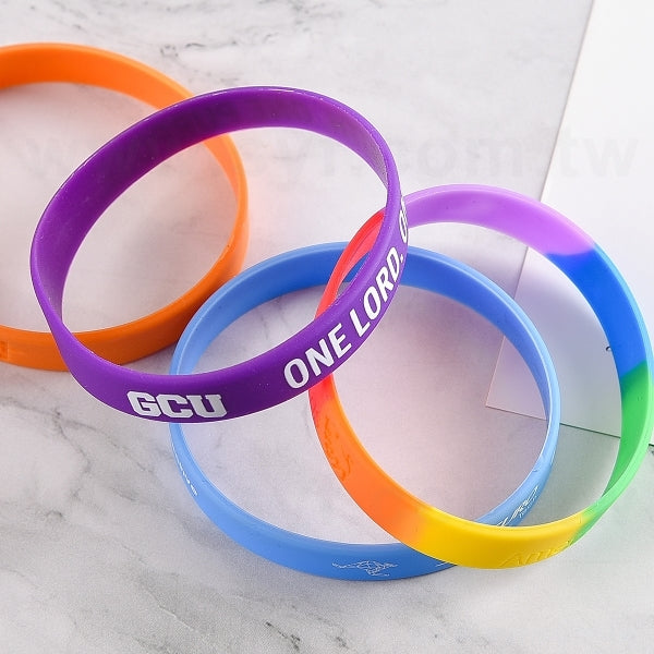 彩色矽膠腕帶-直徑18cm手環