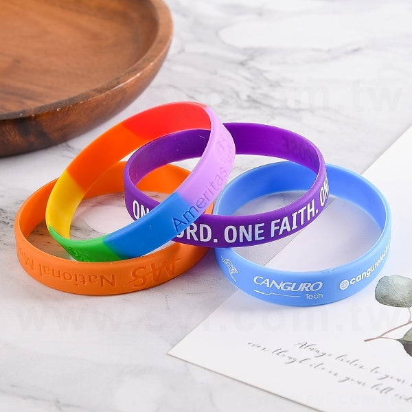 彩色矽膠腕帶-直徑18cm手環