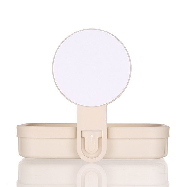 無痕貼壁掛式單層塑料肥皂架-長方形