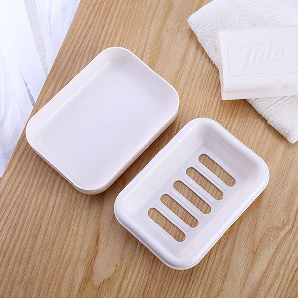 帶蓋款(透明蓋)雙層塑料肥皂盒