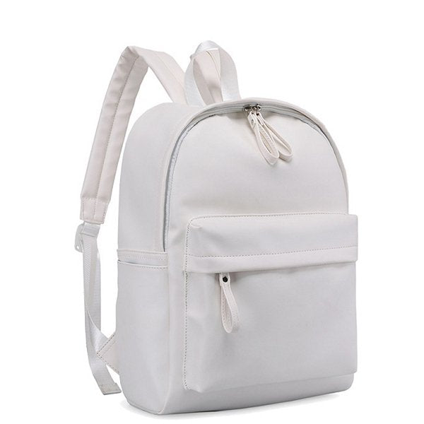 熱門純色休閒pu後背包