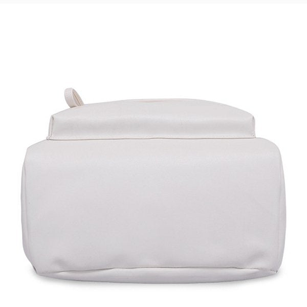 熱門純色休閒pu後背包