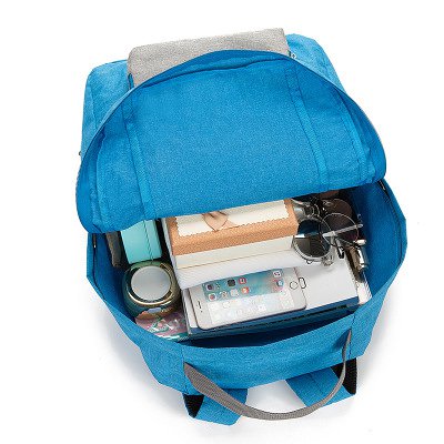 純色可摺疊尼龍後背包