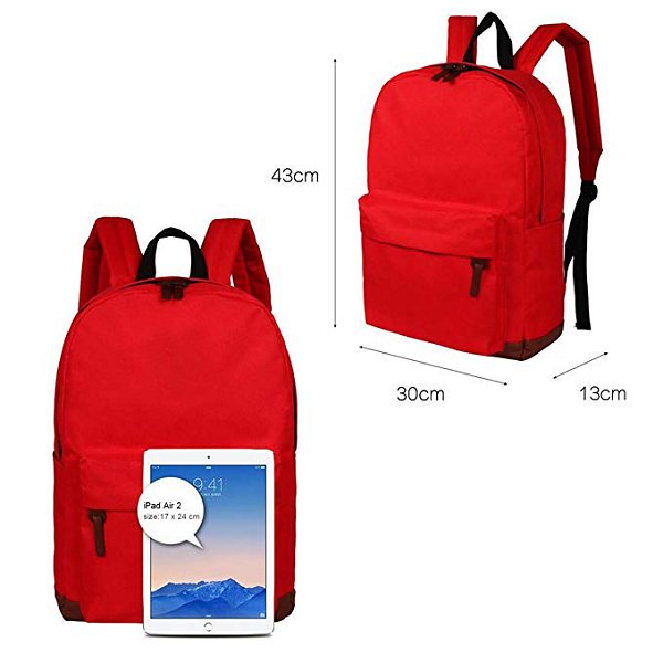 防水純色帆布後背包