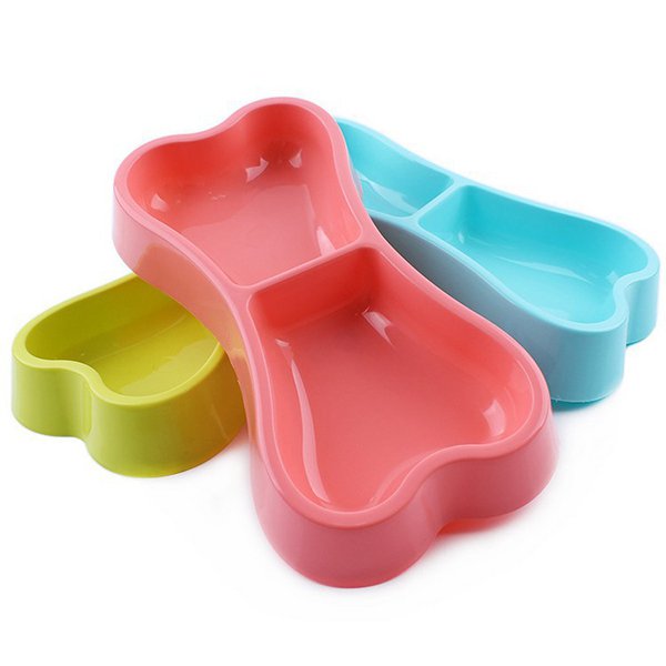 狗骨頭造型雙碗寵物碗