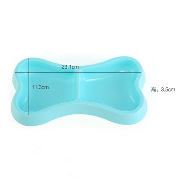狗骨頭造型雙碗寵物碗