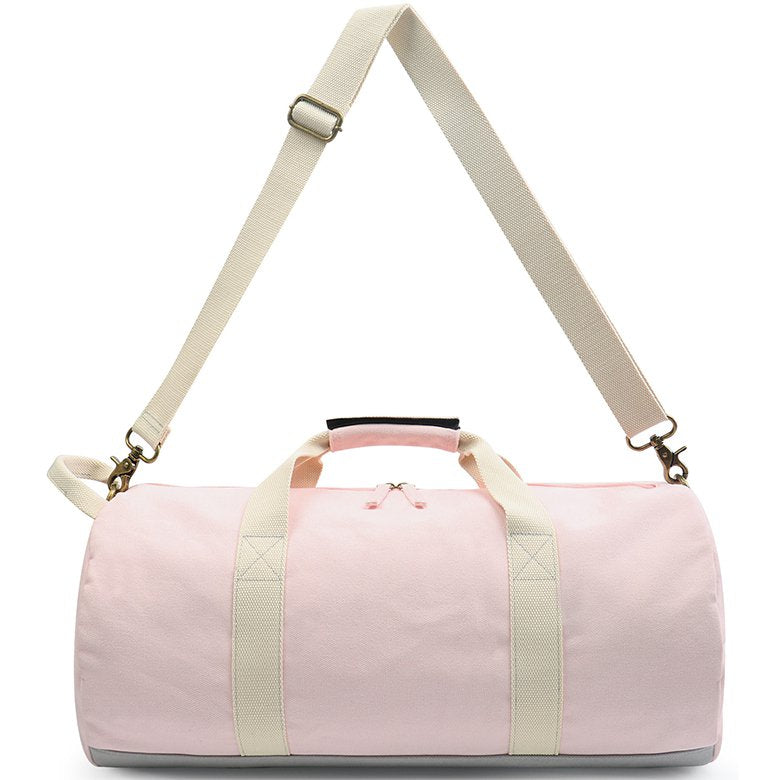 大容量粉嫩少女系帆布旅行袋