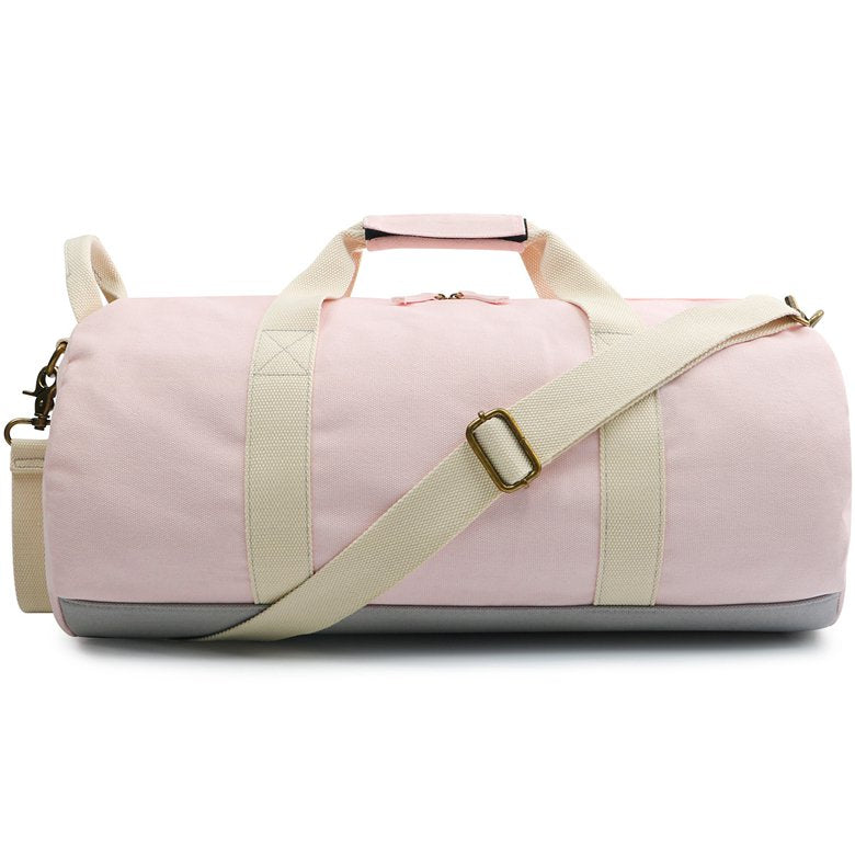 大容量粉嫩少女系帆布旅行袋