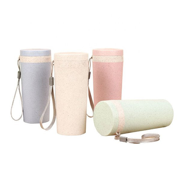 環保小麥提繩隨身水杯