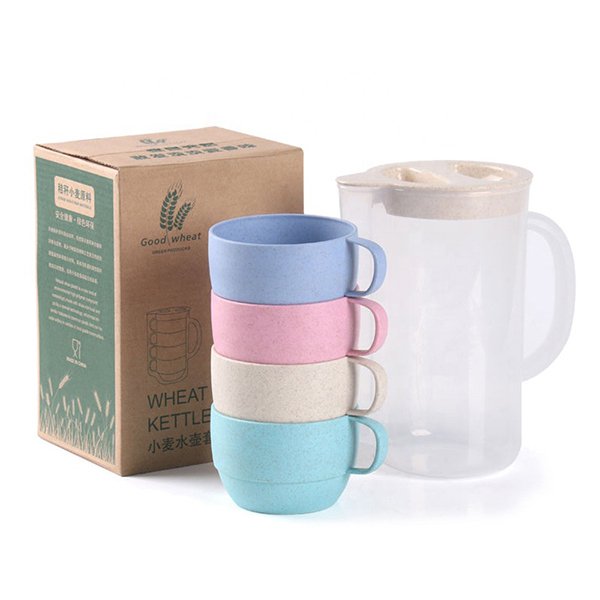 小麥4入水杯水壺套組
