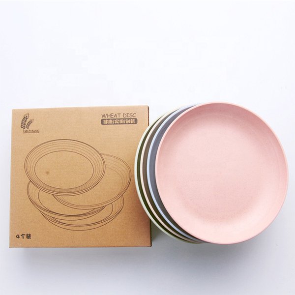 4入組小麥食品盤子