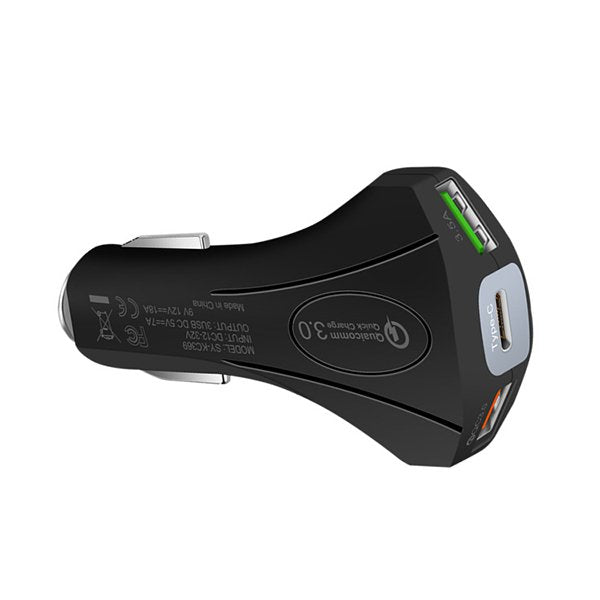 雙USB Type-C車充-QC3.0快充