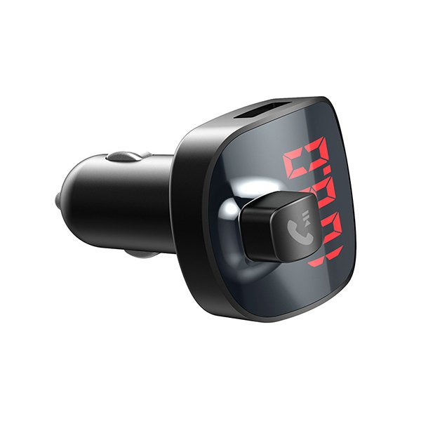 電壓顯示款-雙USB車充-可接聽電話.播放音樂