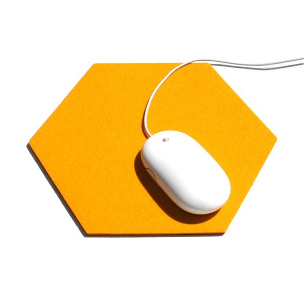 六邊形毛氈布滑鼠墊-25x25cm