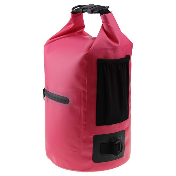 單拉鍊隔層戶外防水桶包