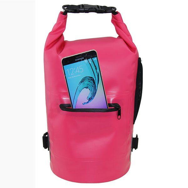 單拉鍊隔層戶外防水桶包