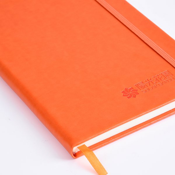 25K精裝工商日誌-綁繩式商務PU筆記本雙面烙凹logo-可客製化內頁與LOGO