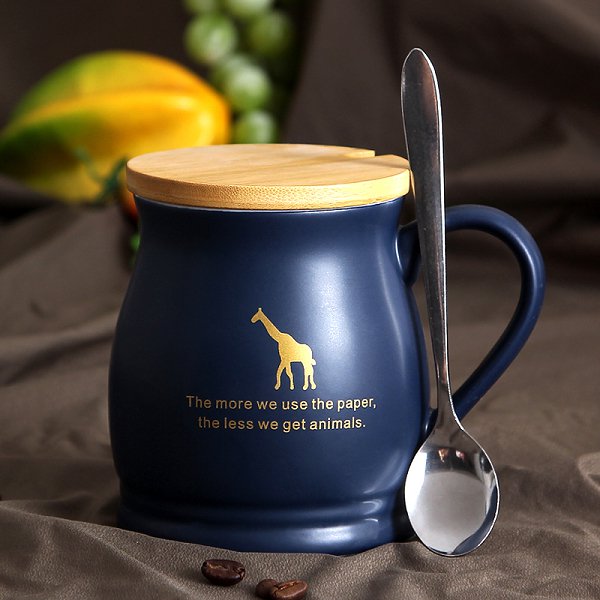 500ml質感木蓋陶瓷馬克杯