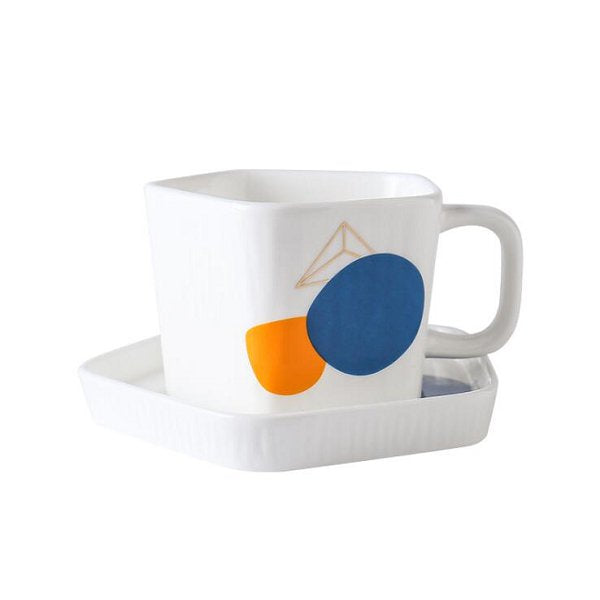 245ml五角形文青風陶瓷馬克杯