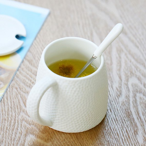 400ml簡約蜂窩陶瓷馬克杯