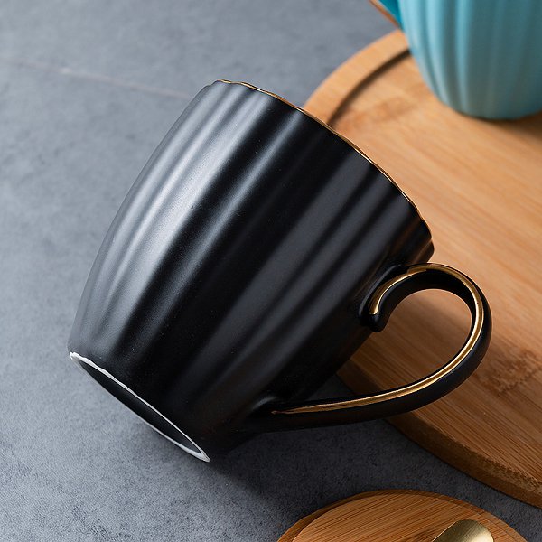 250ml北歐風木蓋陶瓷馬克杯