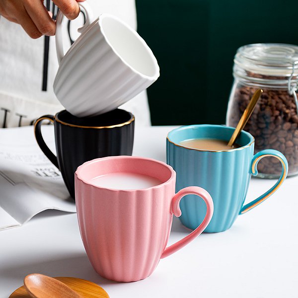 250ml北歐風木蓋陶瓷馬克杯