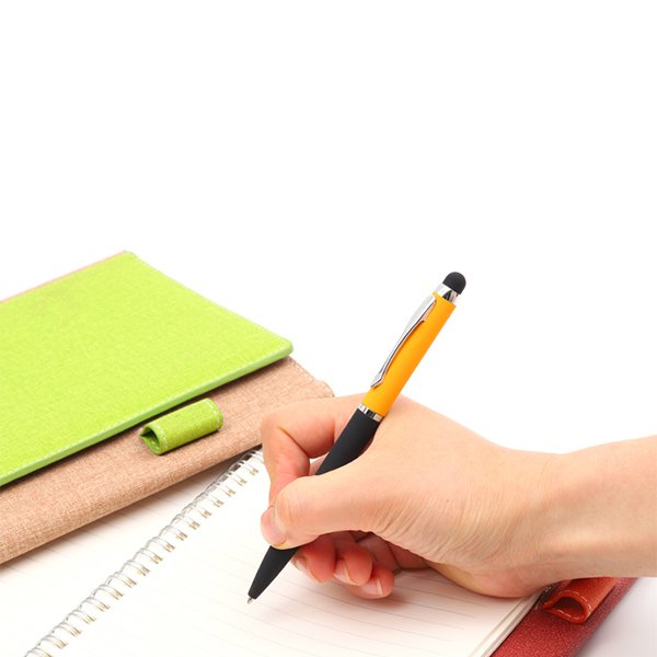 鋁製舒適橡膠握把觸控金屬筆