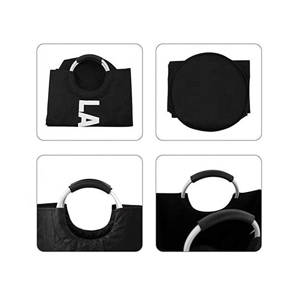 帆布可摺疊洗衣籃