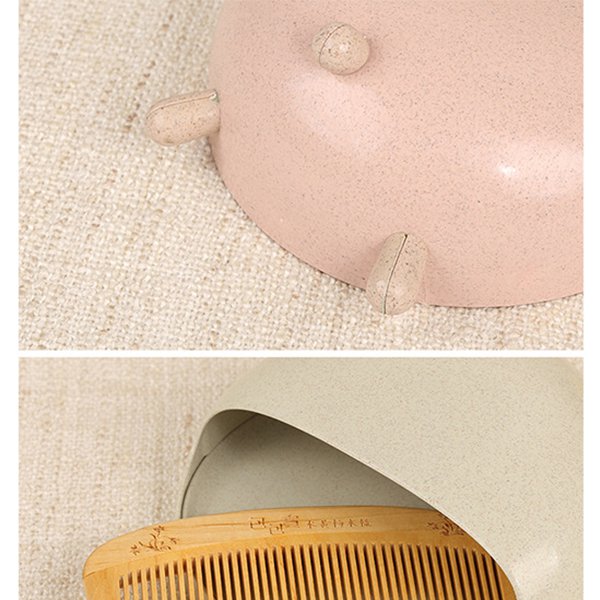 創意小麥收納盒化妝鏡