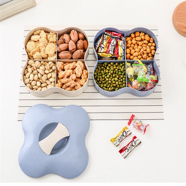 小麥雙層零食盒糖果收納盤
