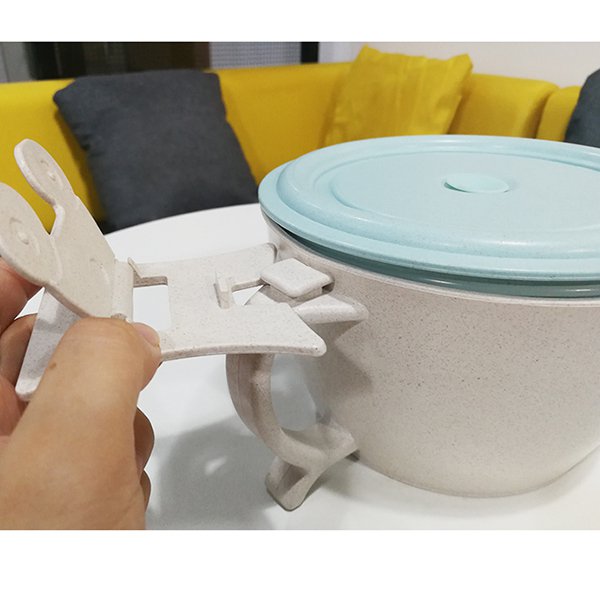 小麥材質泡麵碗-附手機支架