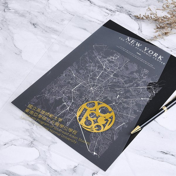 A4單層L夾燙金印刷