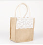 復古蕾絲黃麻購物袋