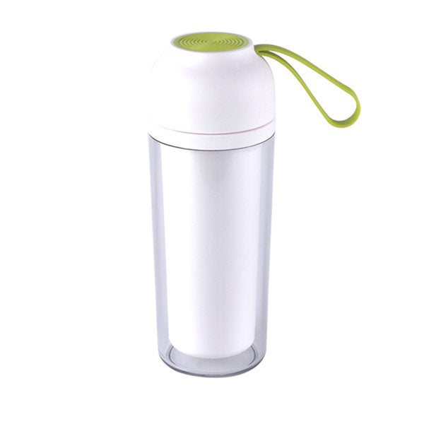 環保雙層塑膠附提繩可插廣告卡紙隨身杯