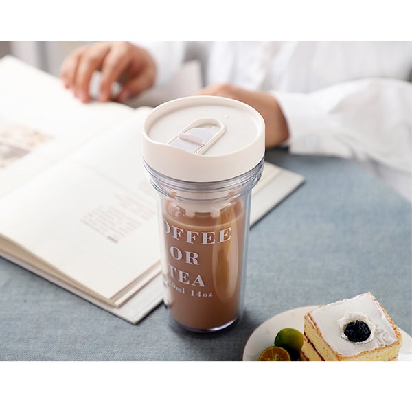 雙層泡茶器咖啡隨身杯