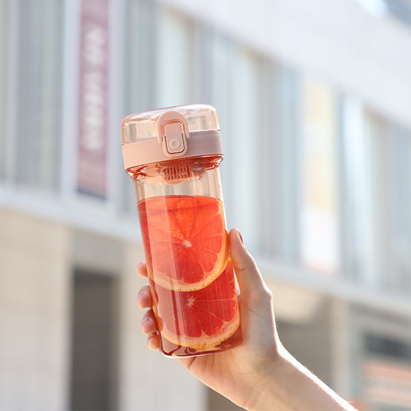 按壓式附過濾網隨身水瓶