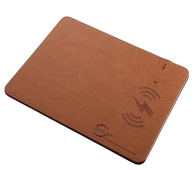 滑鼠墊無線充電器-皮革材質