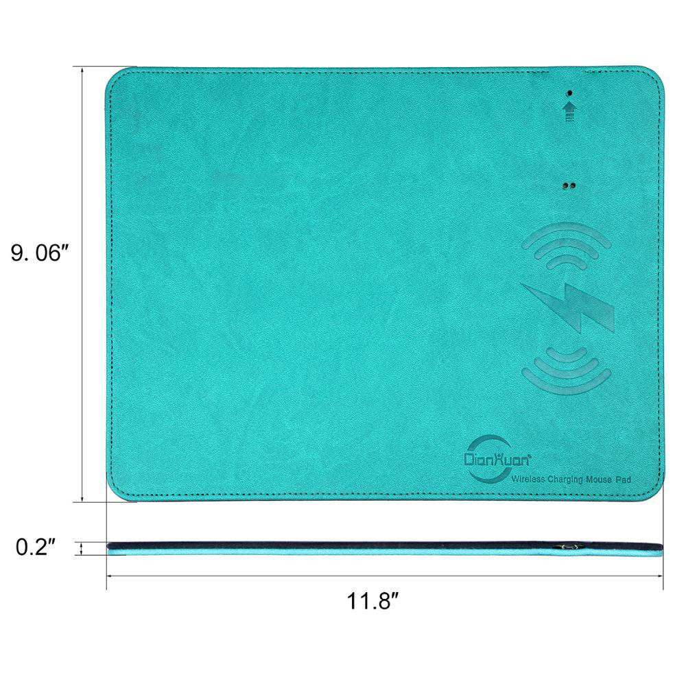 滑鼠墊無線充電器-皮革材質