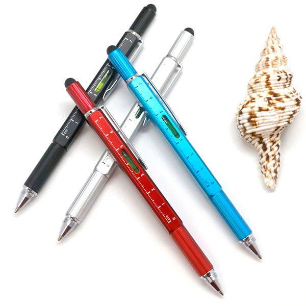 6合1金屬四角多功能觸控筆