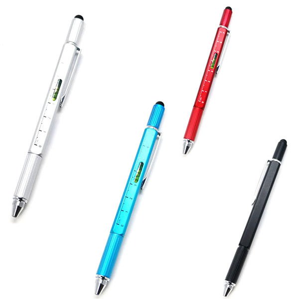 6合1金屬四角多功能觸控筆