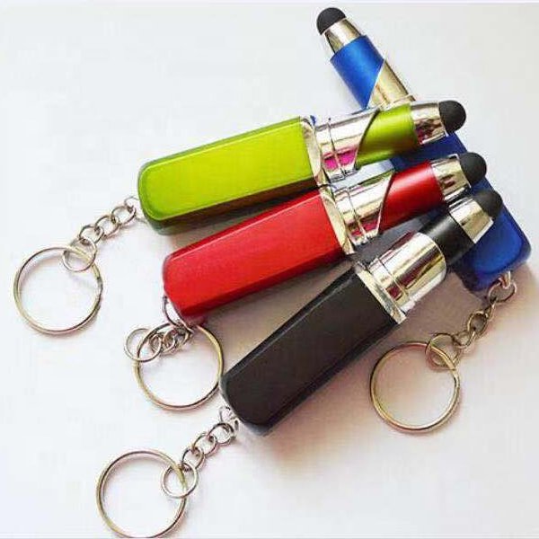 口紅造型單色筆鑰匙圈