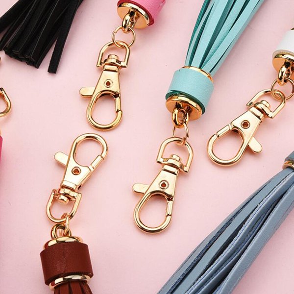 皮革鑰匙圈-流蘇設計