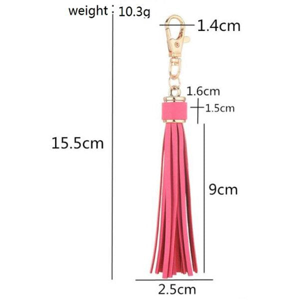 皮革鑰匙圈-流蘇設計